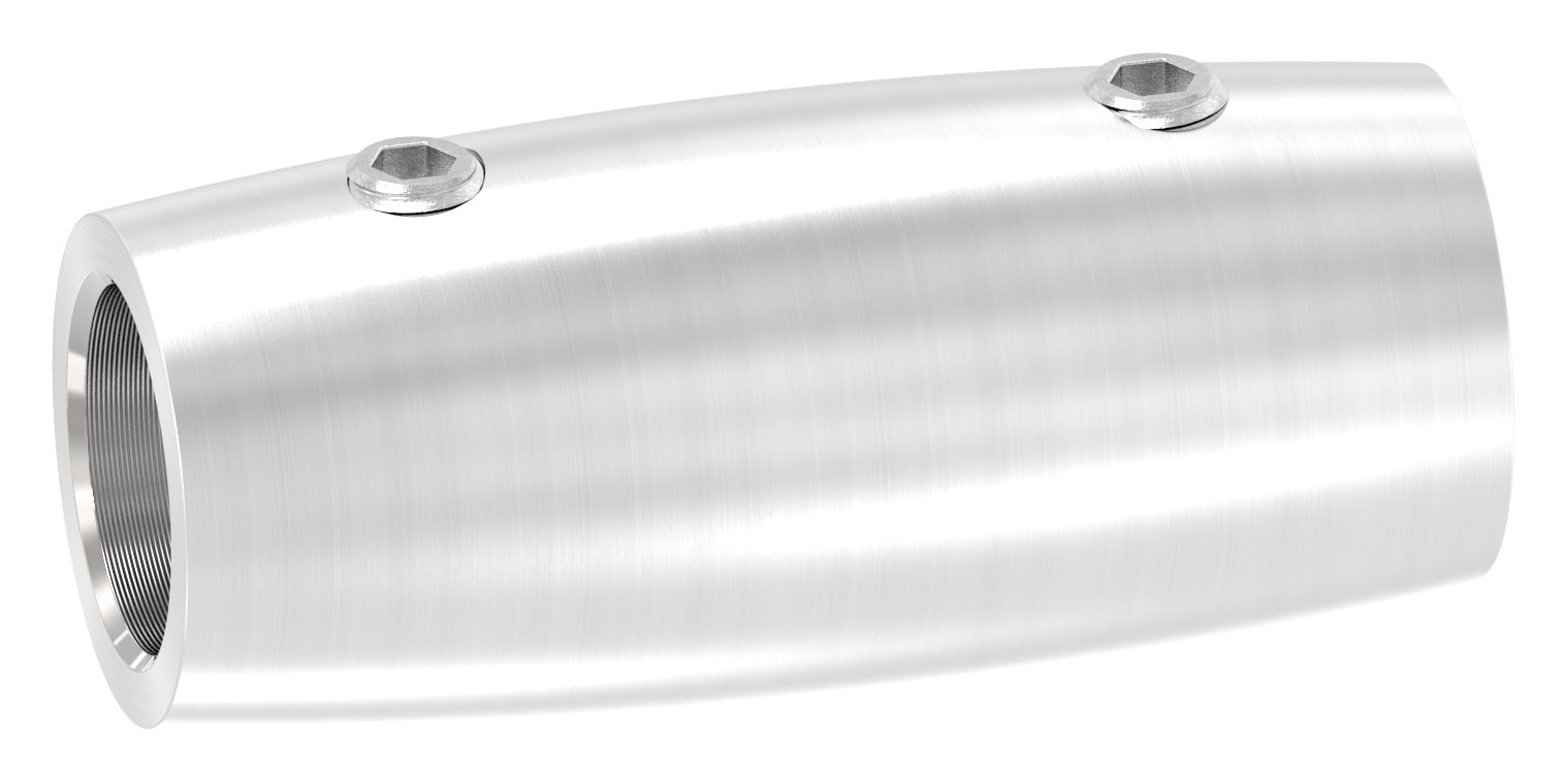 Stabverbinder für 12mm Rund, L: 45mm, Ø 20mm, V2A