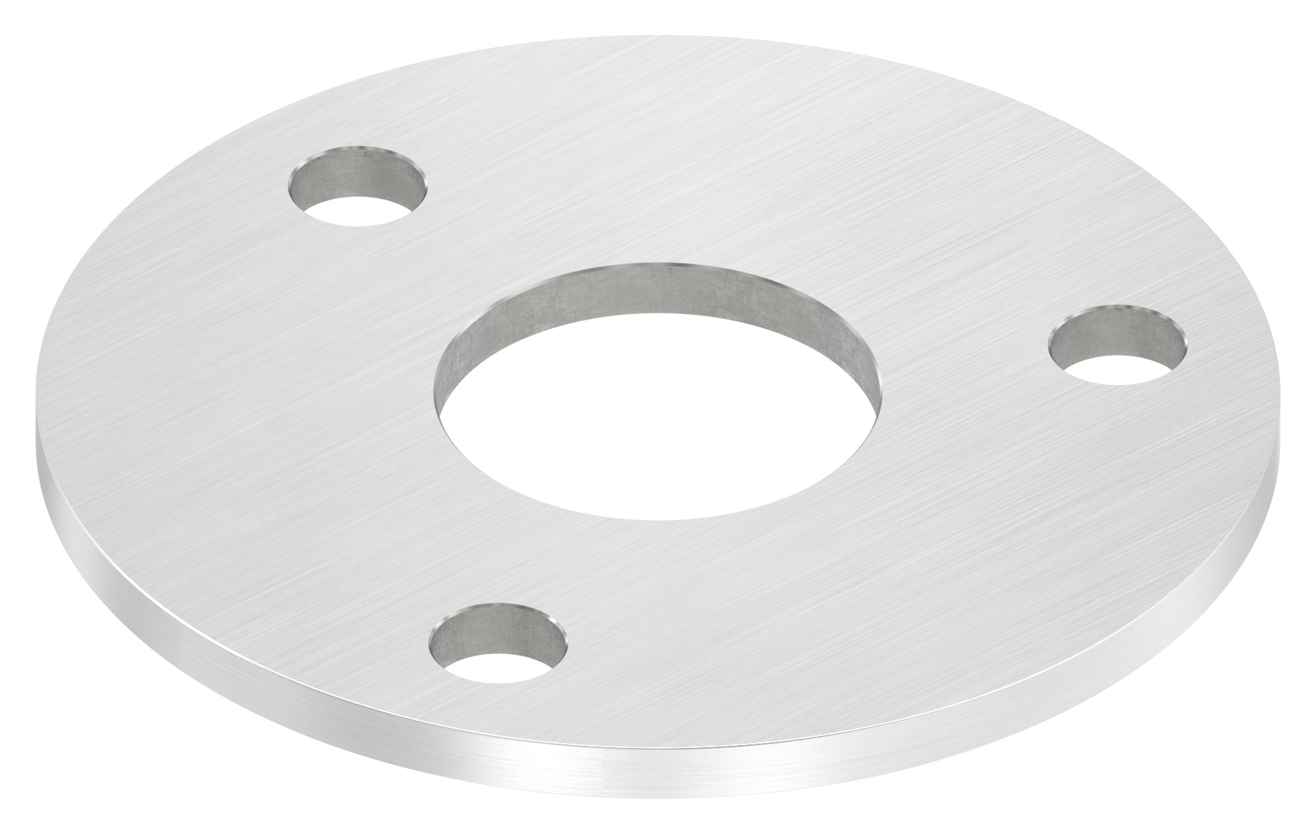 Ankerplatte Ø 120x6mm, mit Längsschliff, V4A