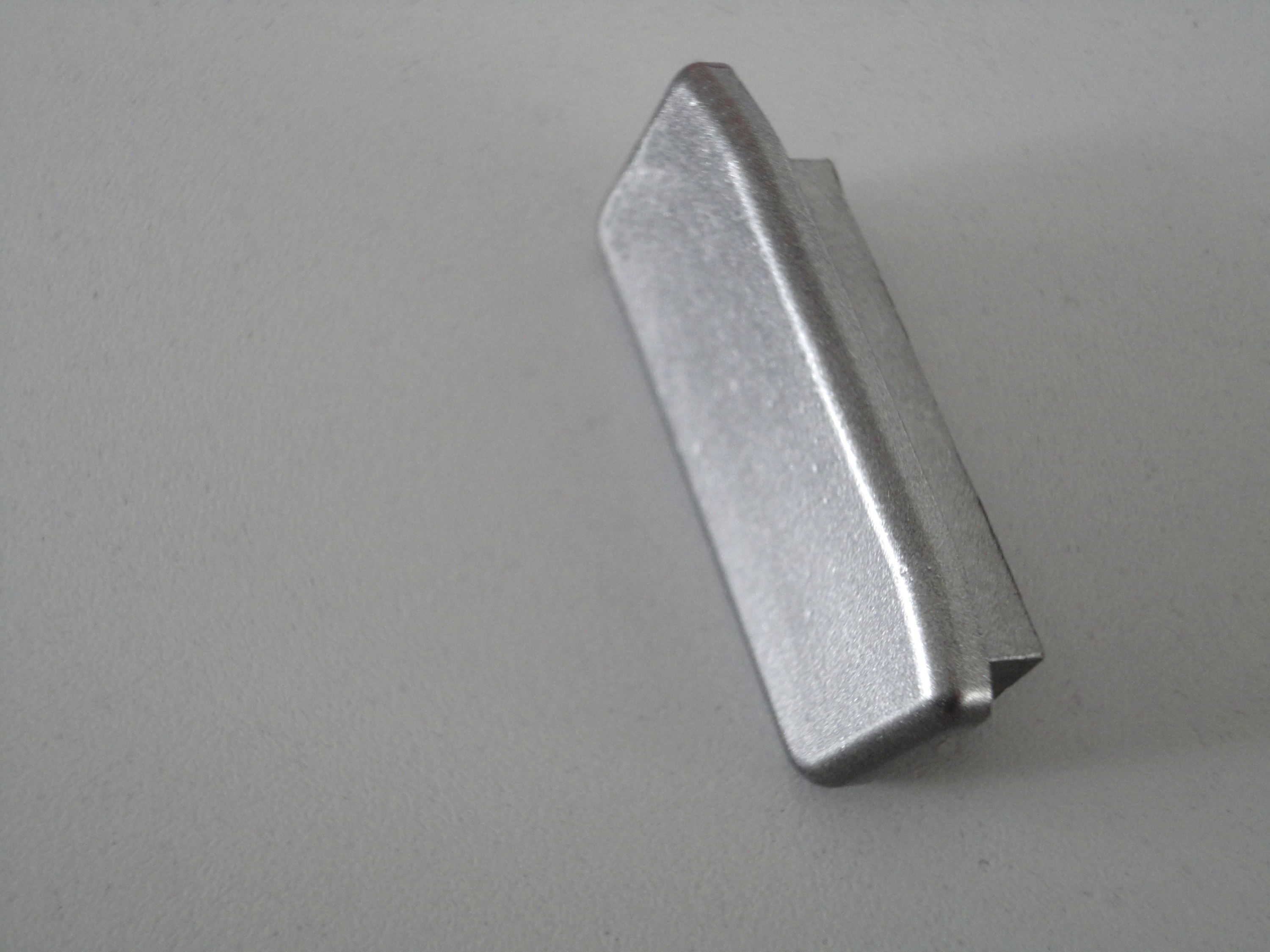 Endkappe für Kunststoffhandlauf für 40x8mm, graualuminium