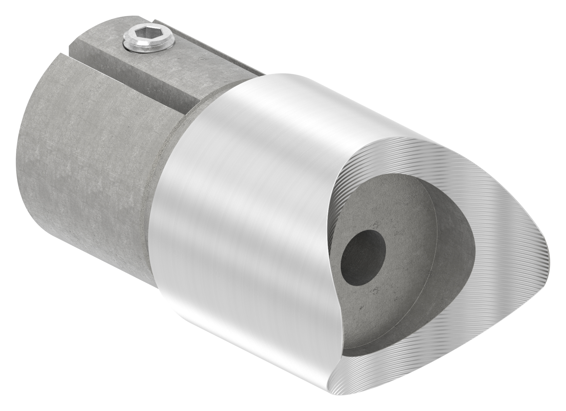 Anschlussstück 90°, Anschluss oben: 42,4mm, V2A Anschlussstück 90°, Anschluss oben: 42,4mm, V2A