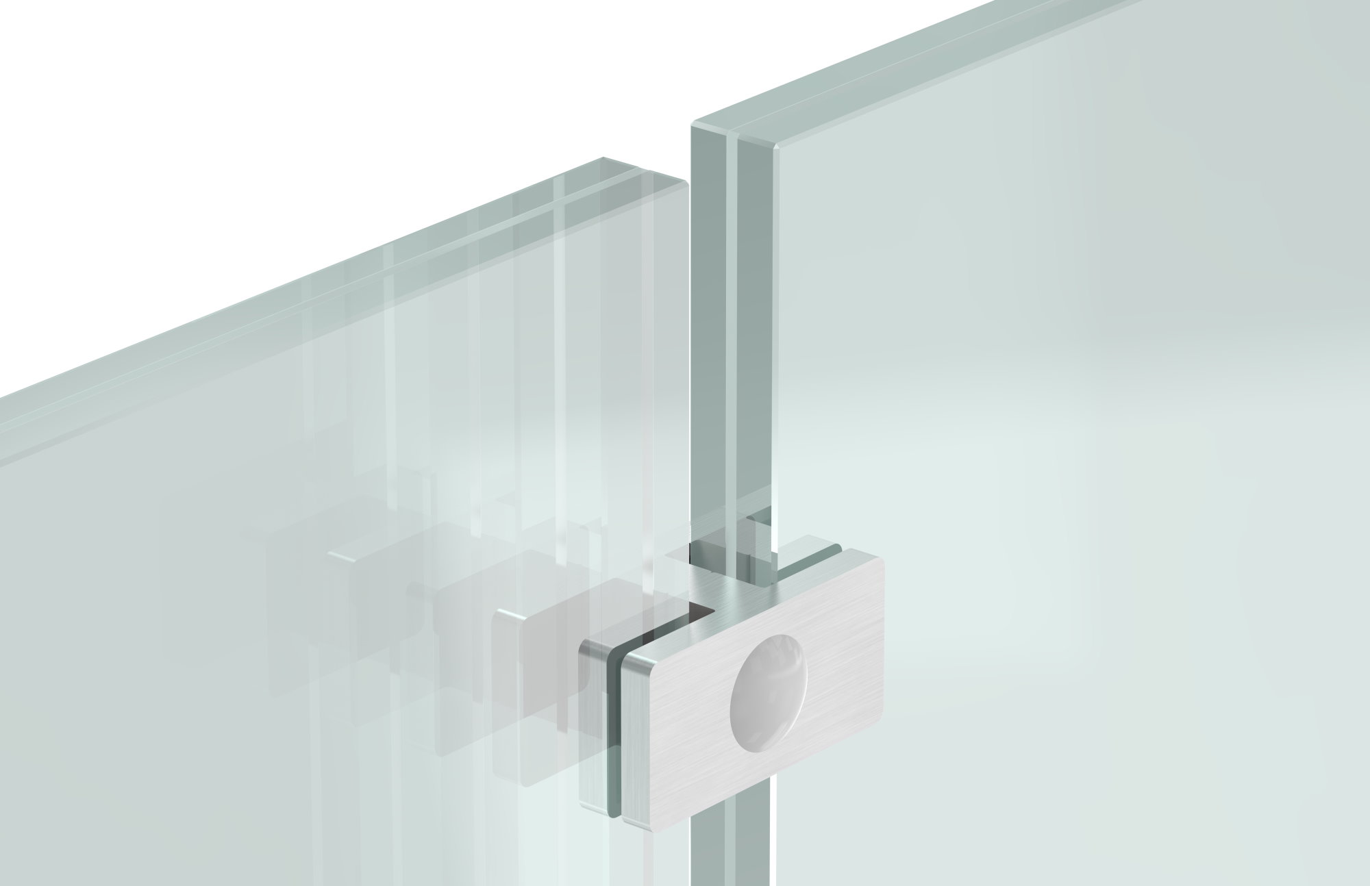 Glasausrichter für Ganzglasgeländer, für Glas 16,76 - 17,52mm