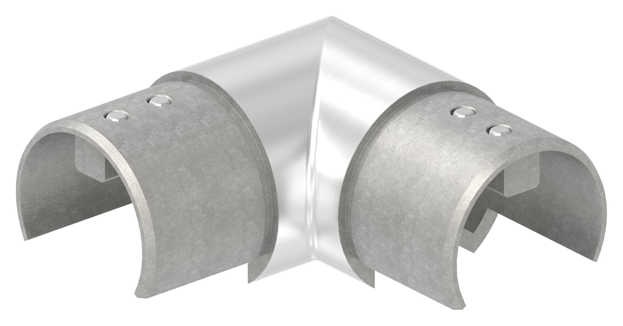 Eckbogen horizontal, für 48,3mm, V4A, Verlaufsecke Eckbogen horizontal, für 48,3mm, V4A, Verlaufsecke
