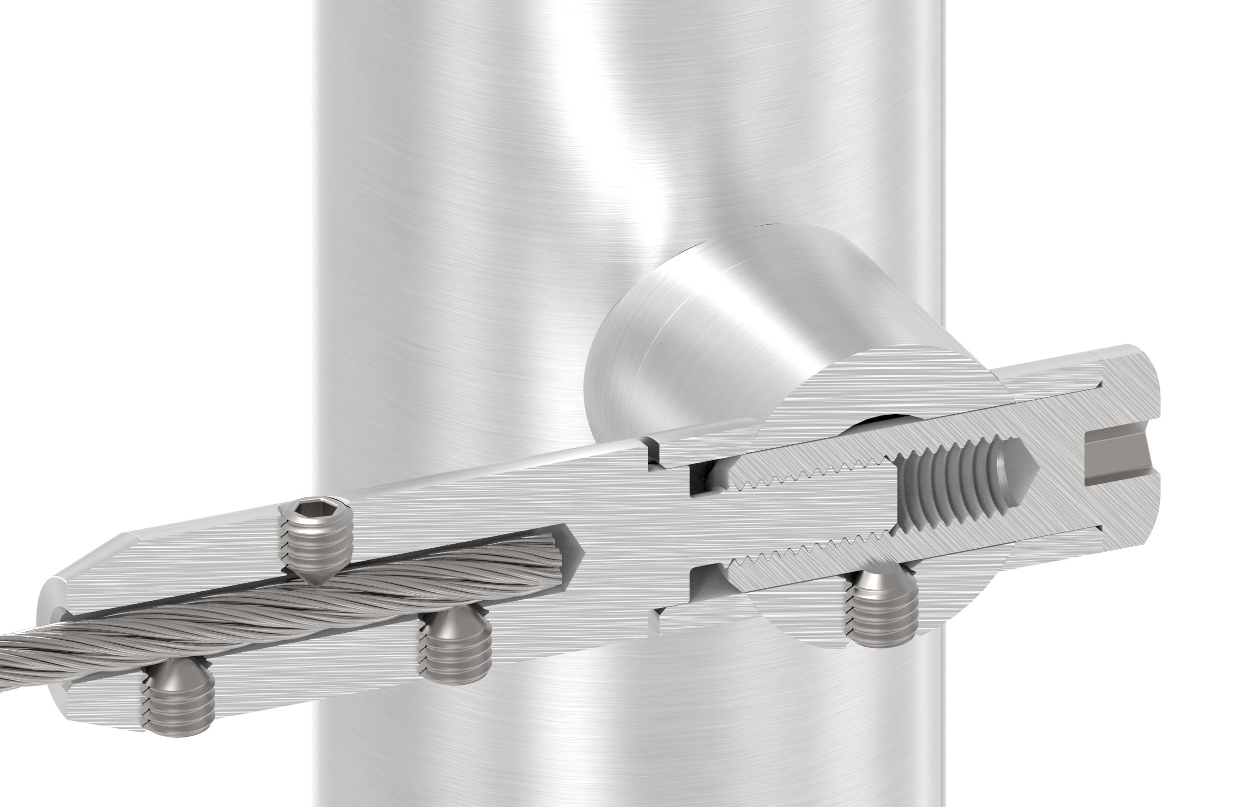Seilhalter für 5mm Seil, V2A Seilhalter für 5mm Seil, V2A