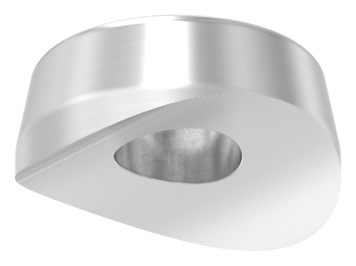 Ausgleichsstück für Rohr 33,7mm, Ø 18mm, mit Bohrung 7mm, V2A