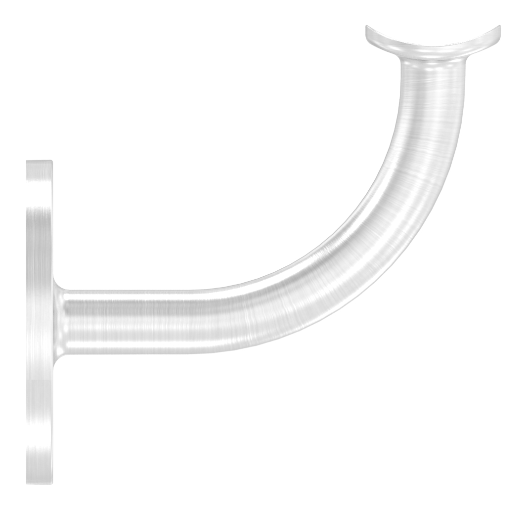 Handlaufhalter mit Handlaufanschlussplatte 42,4mm, (Ronde und Bügel verschweißt), V2A