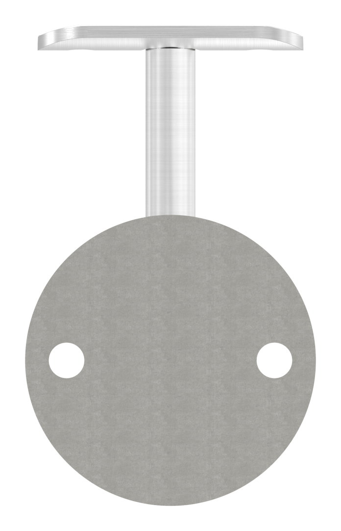 Handlaufhalter mit Handlaufanschlussplatte 42,4mm (Ronde und Bügel verschweißt), V2A