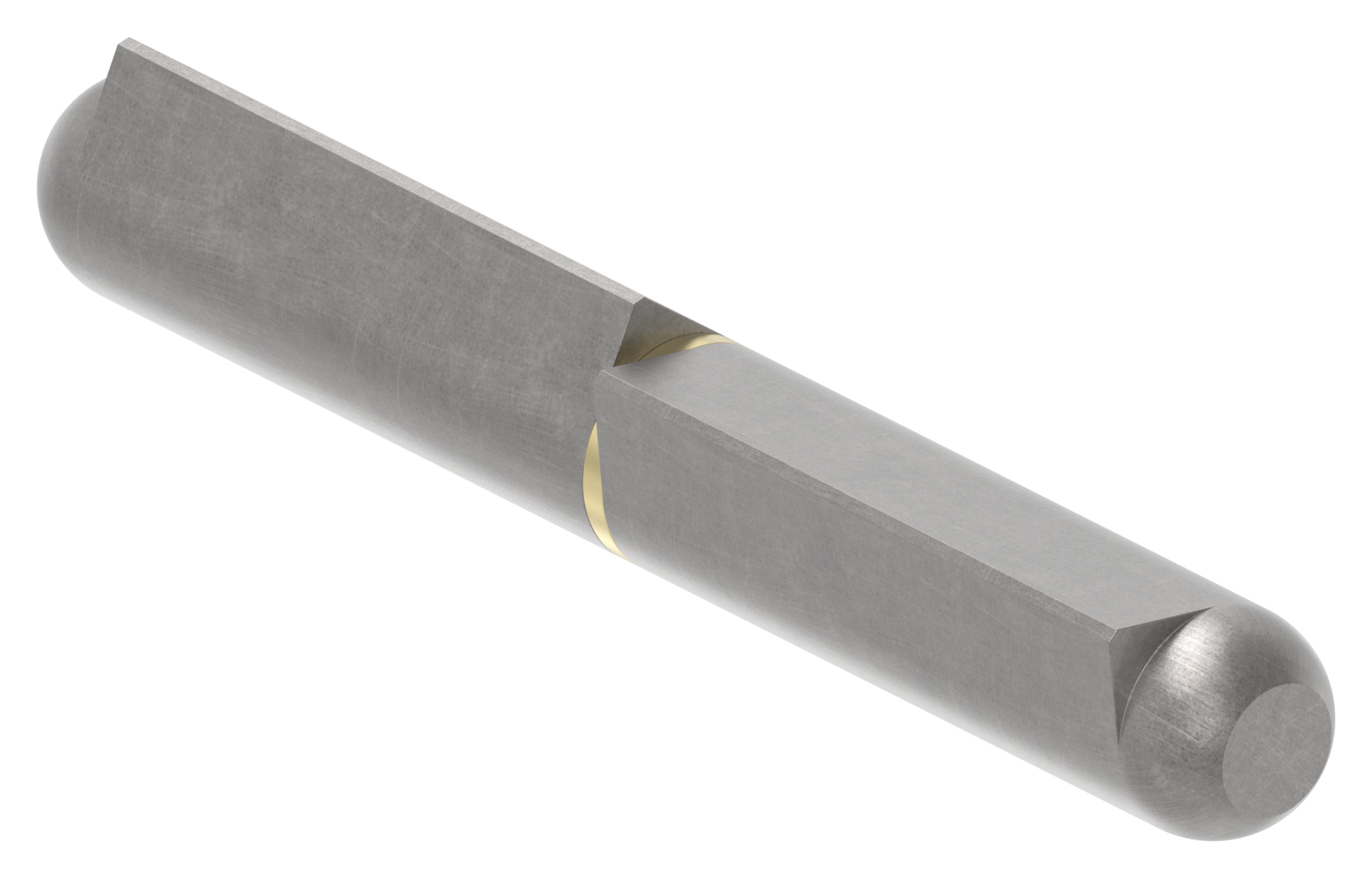 Anschweißband mit Messingring und -stift, Länge: 120mm