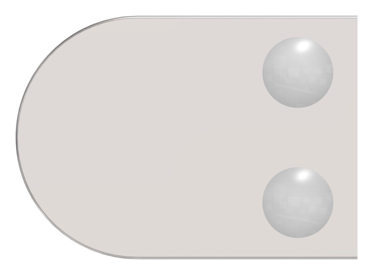 Glasklemme Mod. 38, Anschluss: gerade, V4A