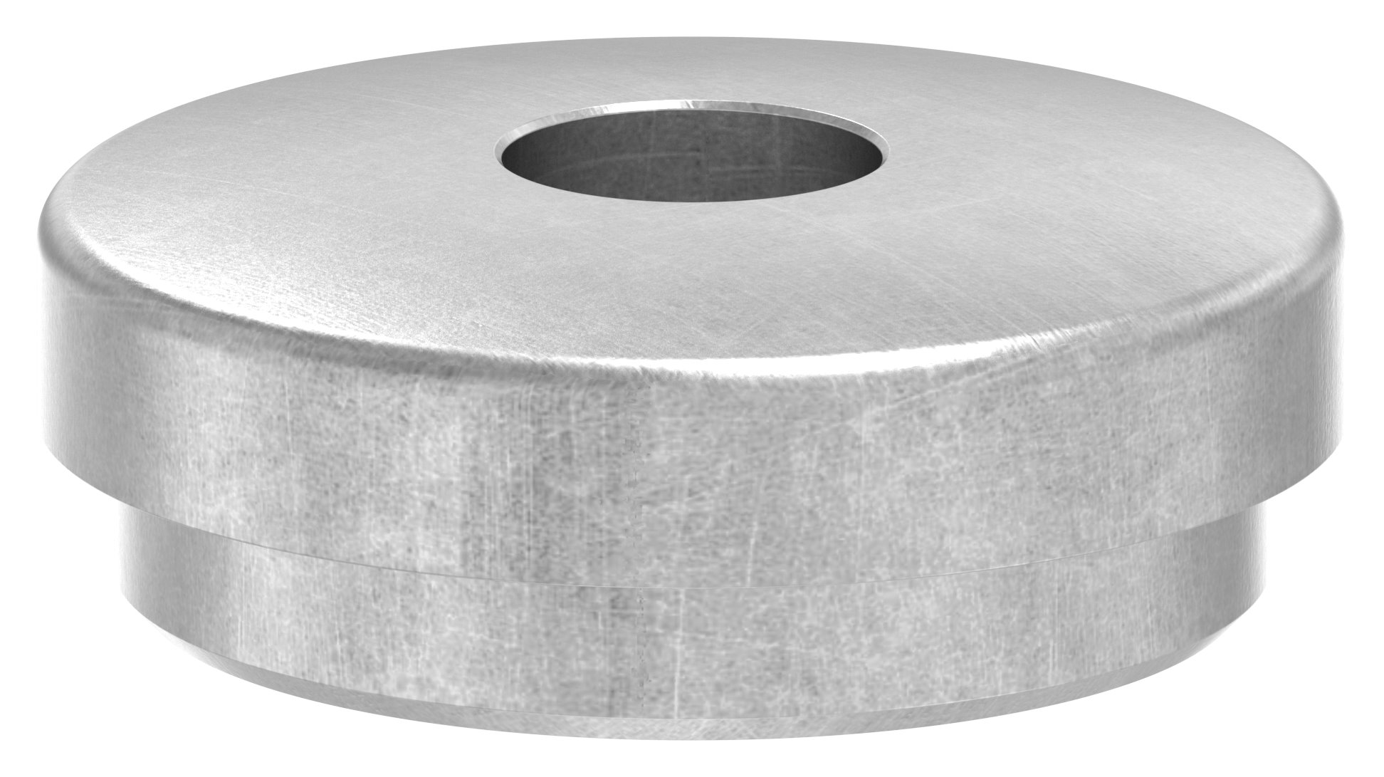 Stahlkappe leicht gewölbt für Rohr 42,4 x 2,5mm mit Bohrung 12,3mm