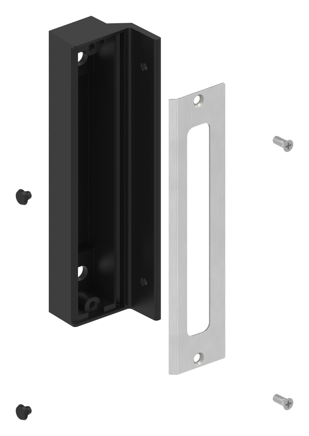 Anschlag für Gittertorschloss GTS 2, RAL 9005 schwarz