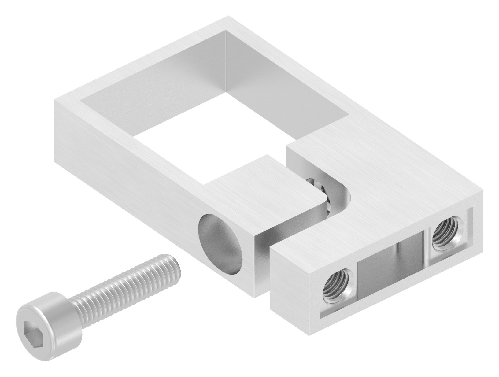 Spannring für Rohr 40x40mm, V2A