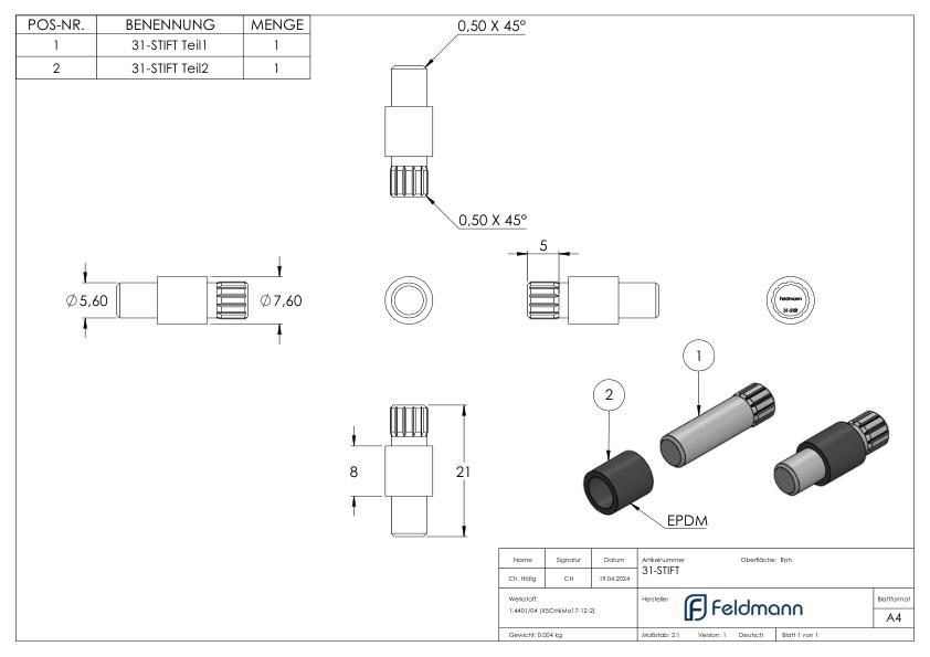 Sicherungsstift für Mod. 31