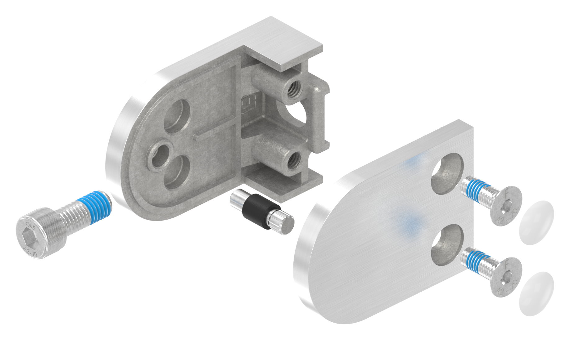 Glasklemme Mod. 12, Anschluss: gerade, V2A