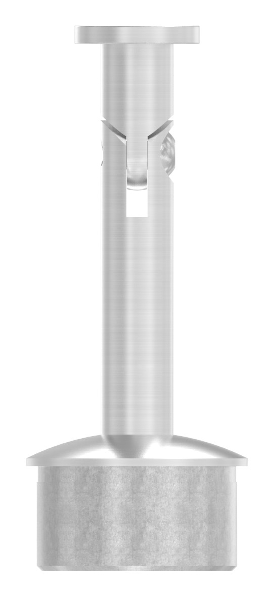 Rohrabschlussstopfen für Rohr 42,4x2,0mm, Handlaufanschlussplatte: flach, V2A