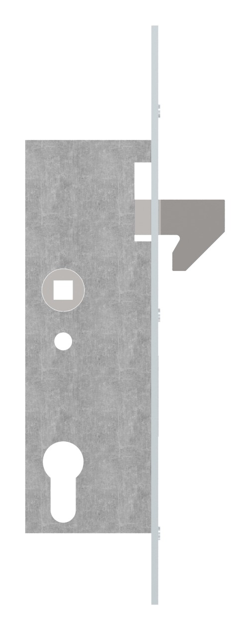 Rohrrahmenschloss verzinkt mit Hakenfalle (z.B. für Schiebetore), Dornmaß 40mm Rohrrahmenschloss verzinkt mit Hakenfalle (z.B. für Schiebetore), Dornmaß 40mm