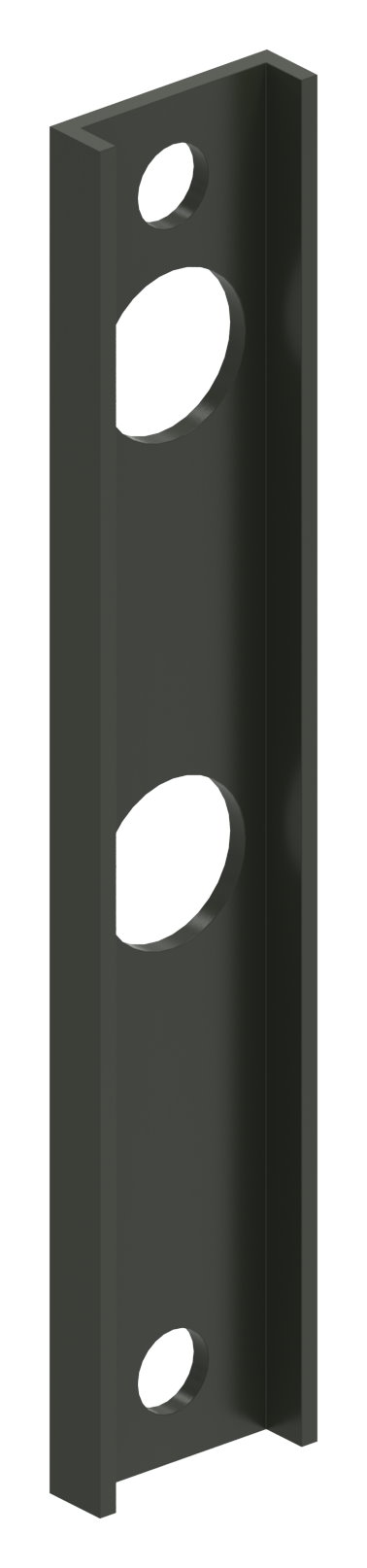 Adapter für Gittertorschlösser GTS2, für Rundrohre Ø 33 - 60mm, RAL 6009 tannengrün