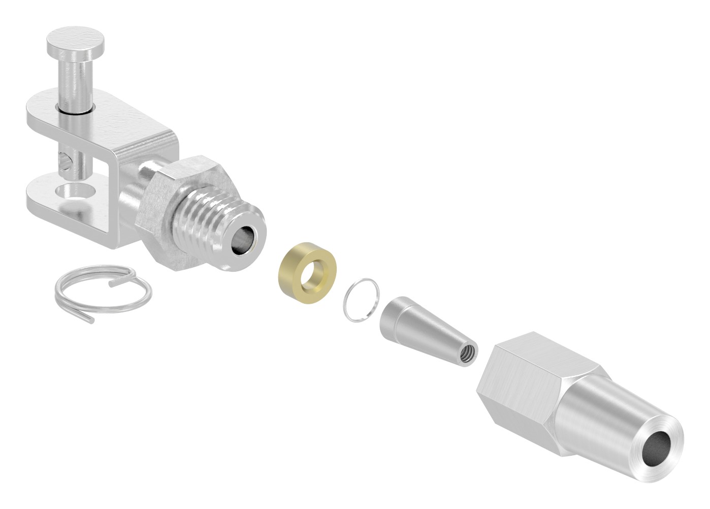 Gabelterminal zur Selbstmontage für Seil Ø 3mm, V4A