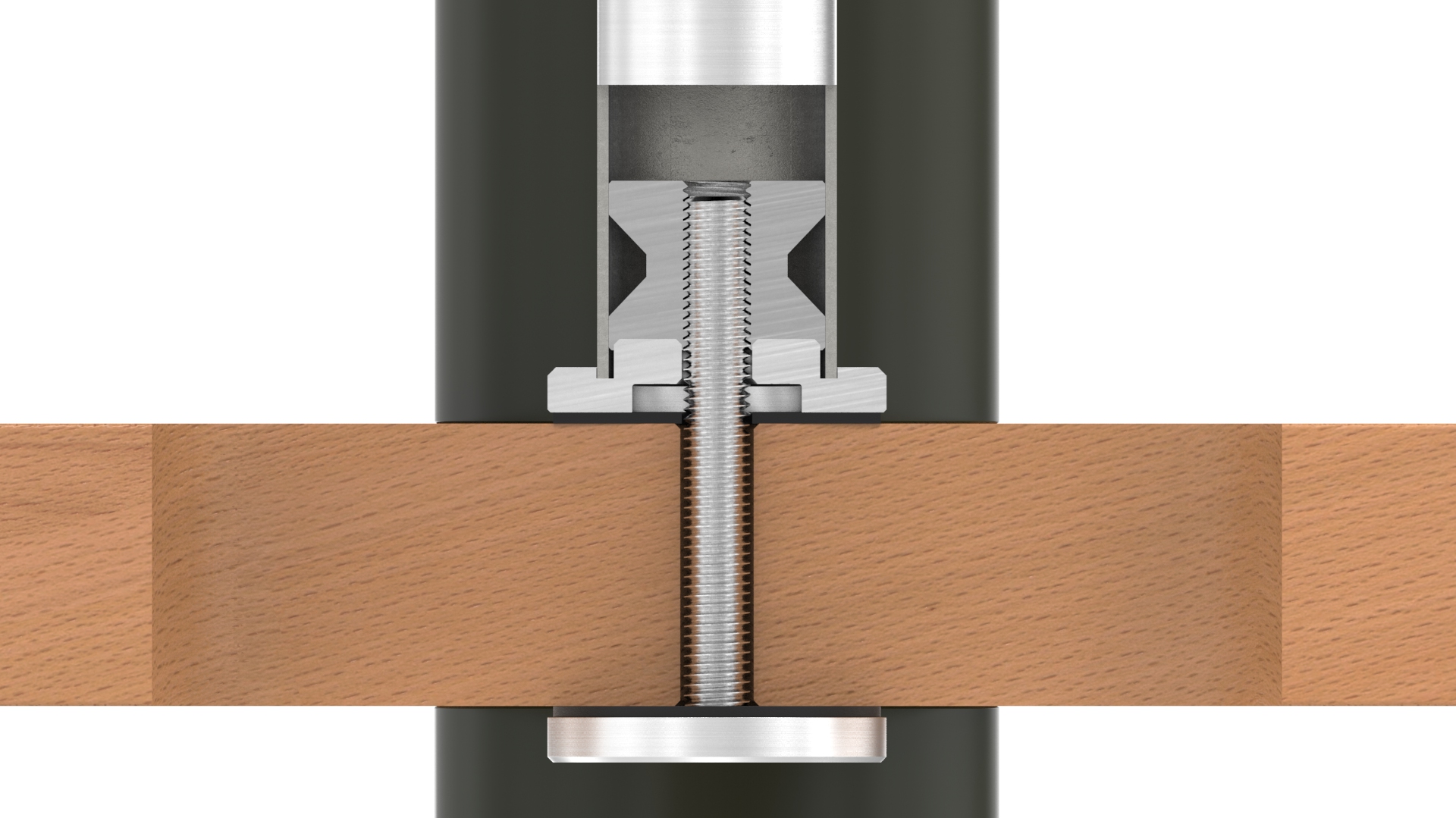 Schraubplatte Ø 60 x 8mm, mittig gesenkt für M12, V2A