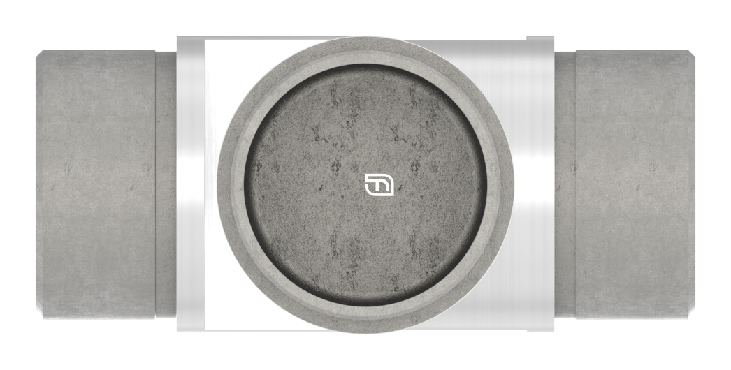 Rohrabschlussstopfen für Rohr 42,4x2,0mm, oben mit Gelenkstück, V2A Rohrabschlussstopfen für Rohr 42,4x2,0mm, oben mit Gelenkstück, V2A