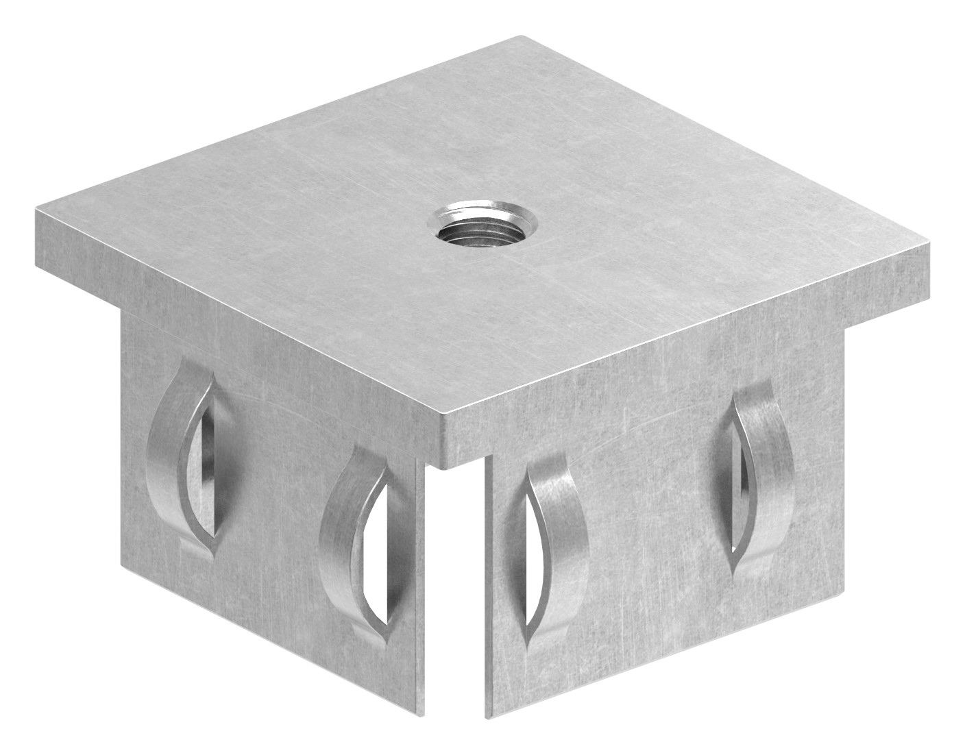 Stahleinschlagkappe, für Quadratrohr 50x50mm