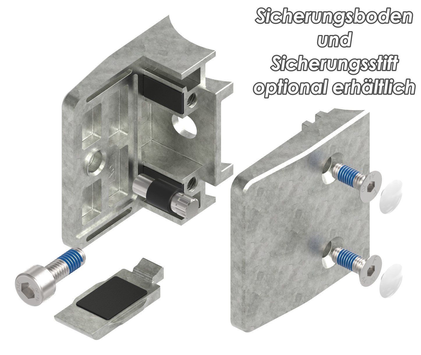 Glasklemme Mod. 35, Anschluss: 48,3mm, Zink roh Glasklemme Mod. 35, Anschluss: 48,3mm, Zink roh