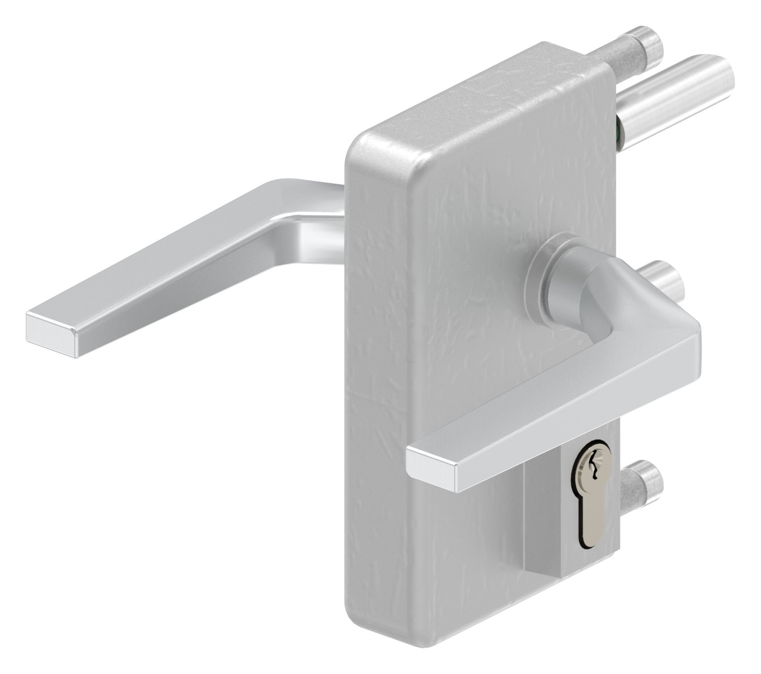 Gittertorschloss GTS 2 für Rohrstärke 40-60mm, Gehäuse blank
