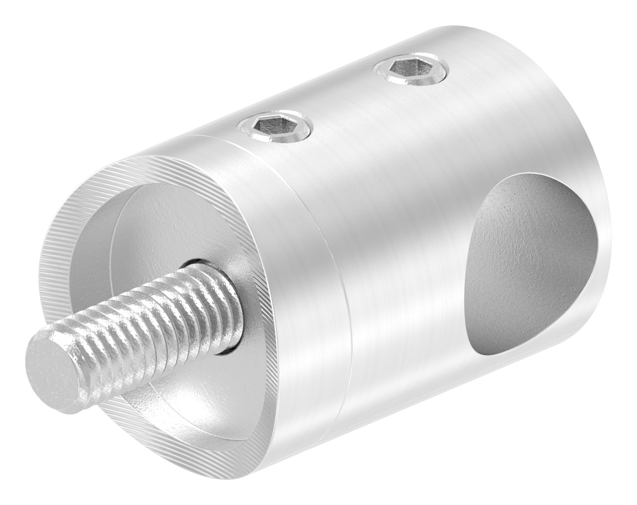 Querstabhalter für 48,3mm Rohr, 14,2mm Bohrung, V2A