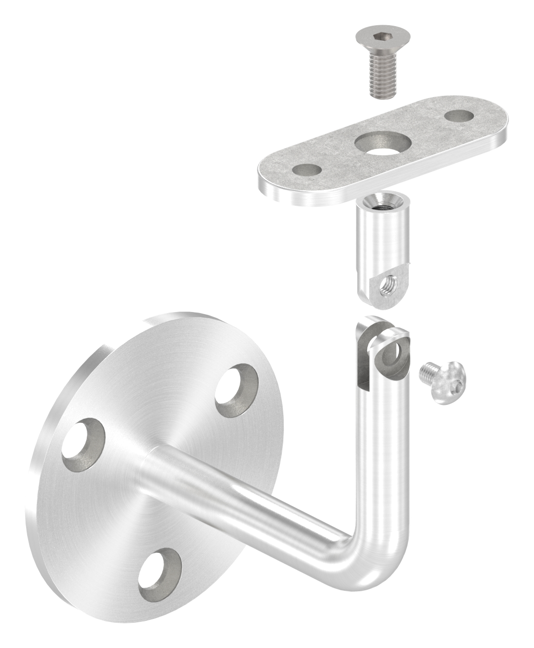 Handlaufhalter mit flacher Halteplatte