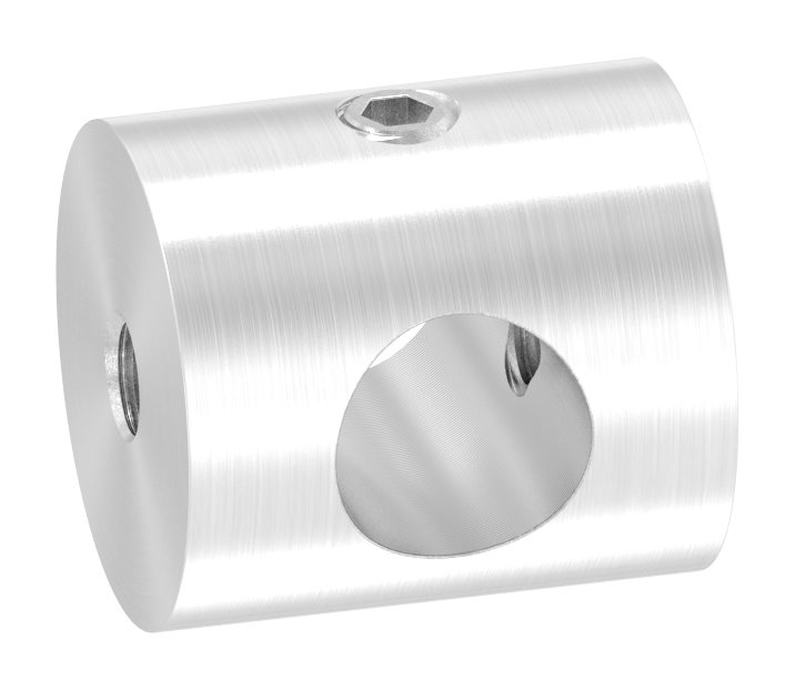 Querstabhalter (Montage zwischen zwei Flacheisen) mit 10,2mm Bohrung, V2A Querstabhalter (Montage zwischen zwei Flacheisen) mit 10,2mm Bohrung, V2A
