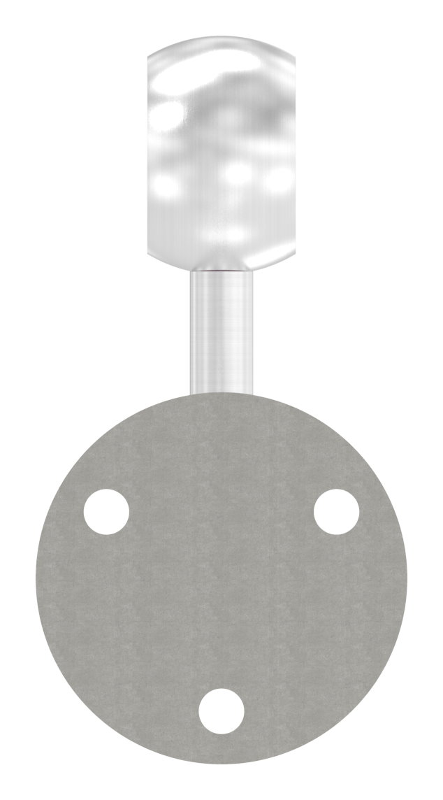 Handlaufhalter mit Kugelring für Rohr 33,7mm (Ronde und Bügel verschweißt), V2A