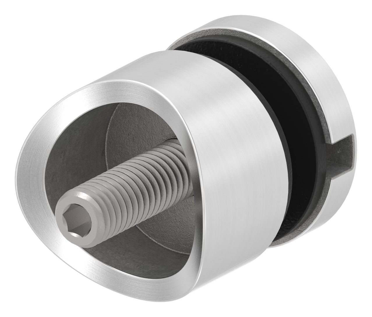 Glaspunkthalter 30mm, Anschluss: 42,4mm, V4A