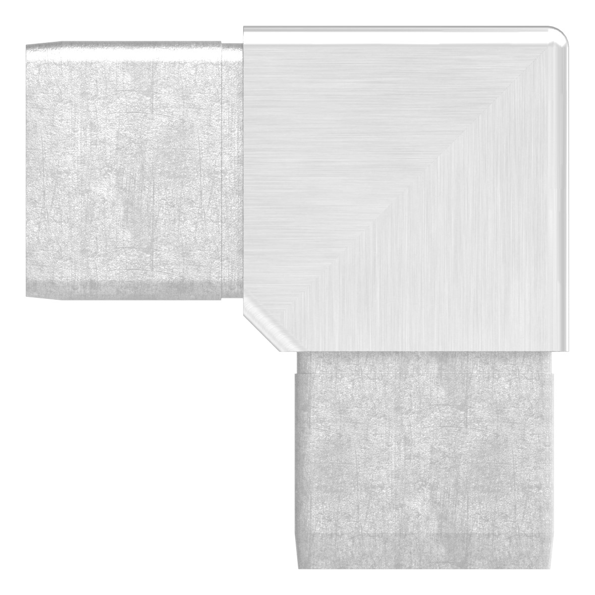 Eckstück 90° mit 3 Abgängen für Rohr 40x40x2,0mm