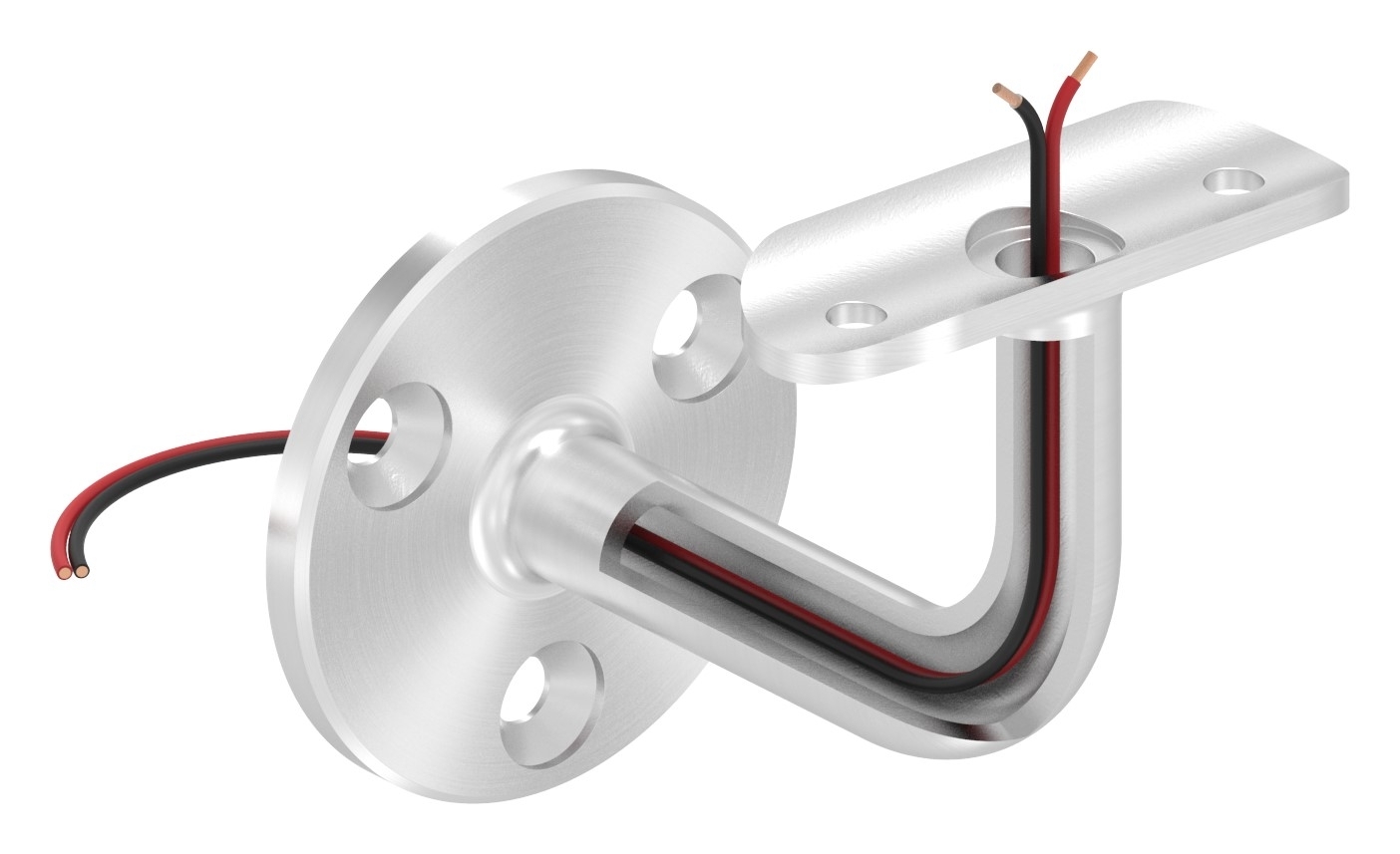 Handlaufhalter mit Kabeldurchführung für LED Handläufe, V4A