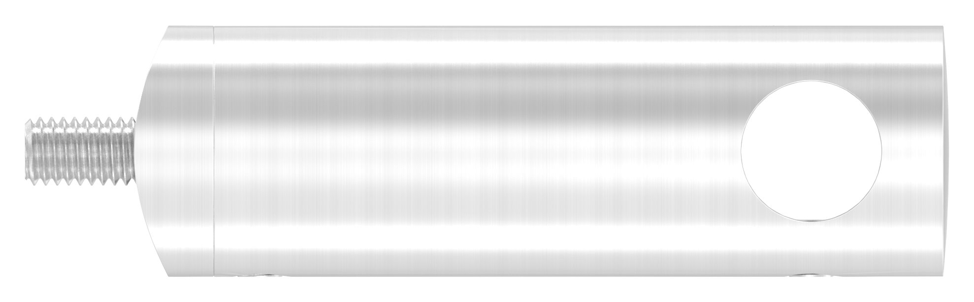 Querstabhalter verlängert, mit Durchgangsbohrung für 42,4mm Rohr, 12,2mm Bohrung, V2A