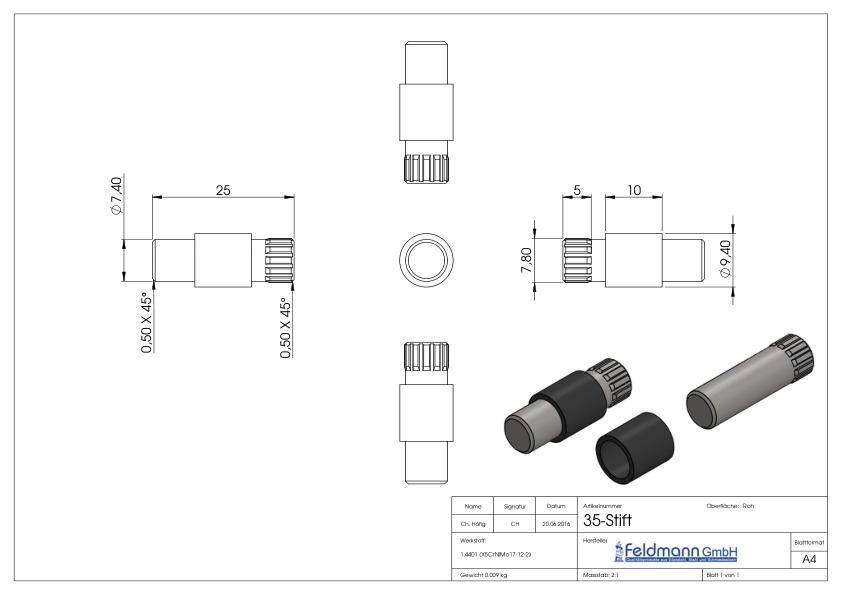Sicherungsstift für Mod. 35 Sicherungsstift für Mod. 35