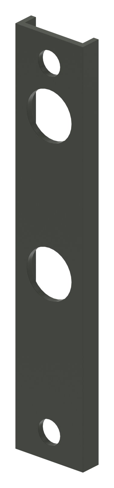 Adapter für Gittertorschlösser GTS2, für Rundrohre Ø 33 - 60mm, RAL 6009 tannengrün