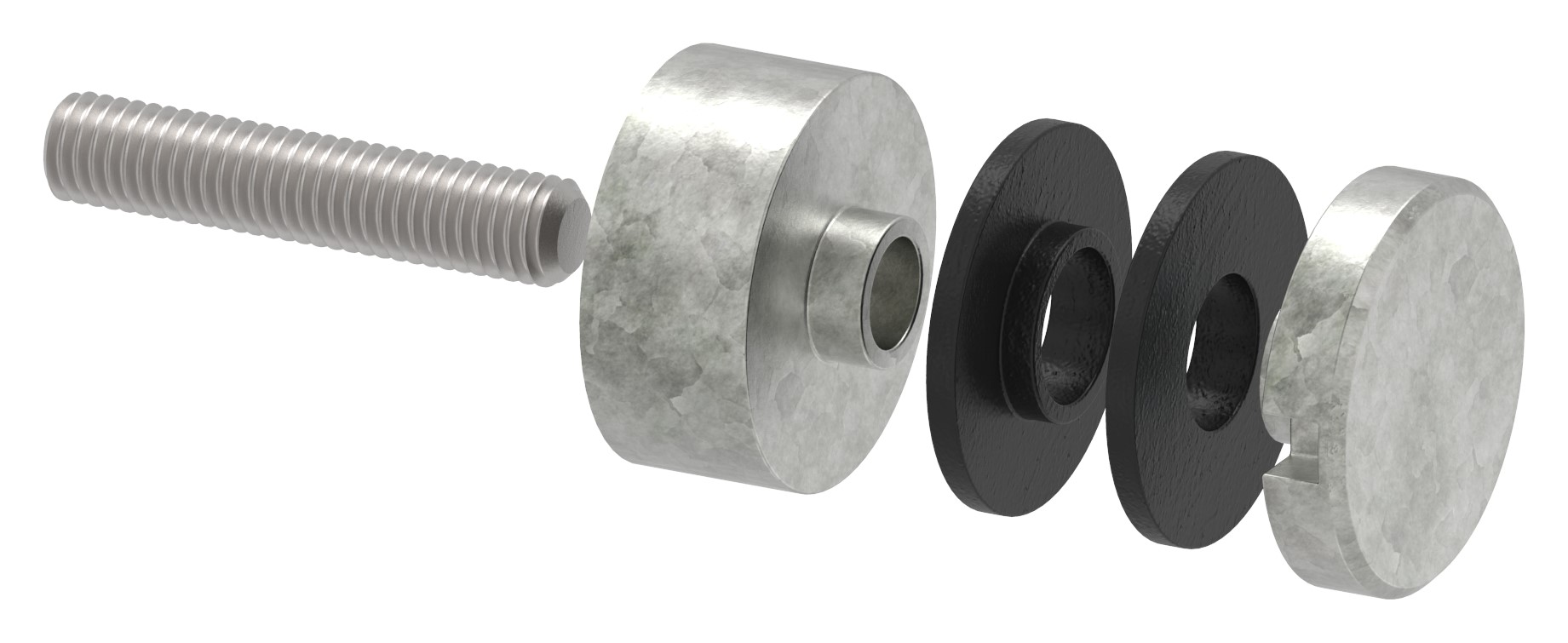 Glaspunkthalter 30mm, Anschluss: flach, Zink roh Glaspunkthalter 30mm, Anschluss: flach, Zink roh