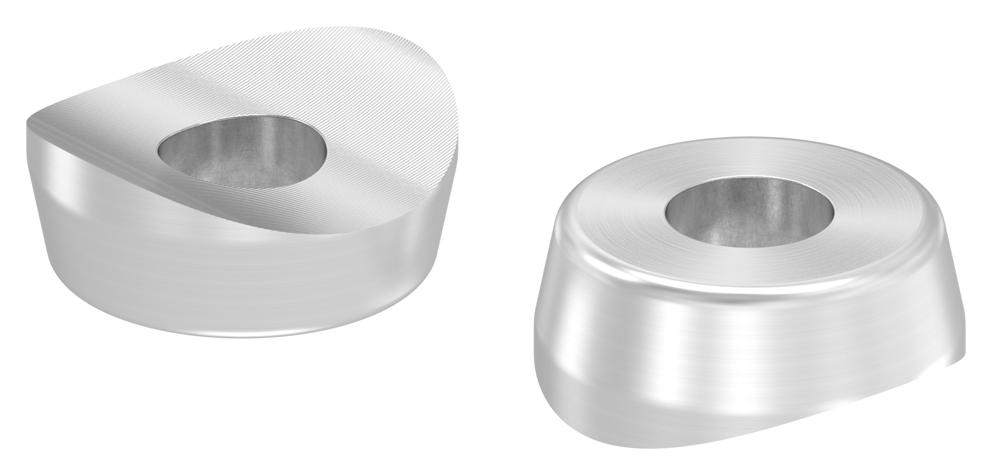 Ausgleichsstück für Rohr 33,7mm, Ø 18mm, mit Bohrung 7mm, V2A