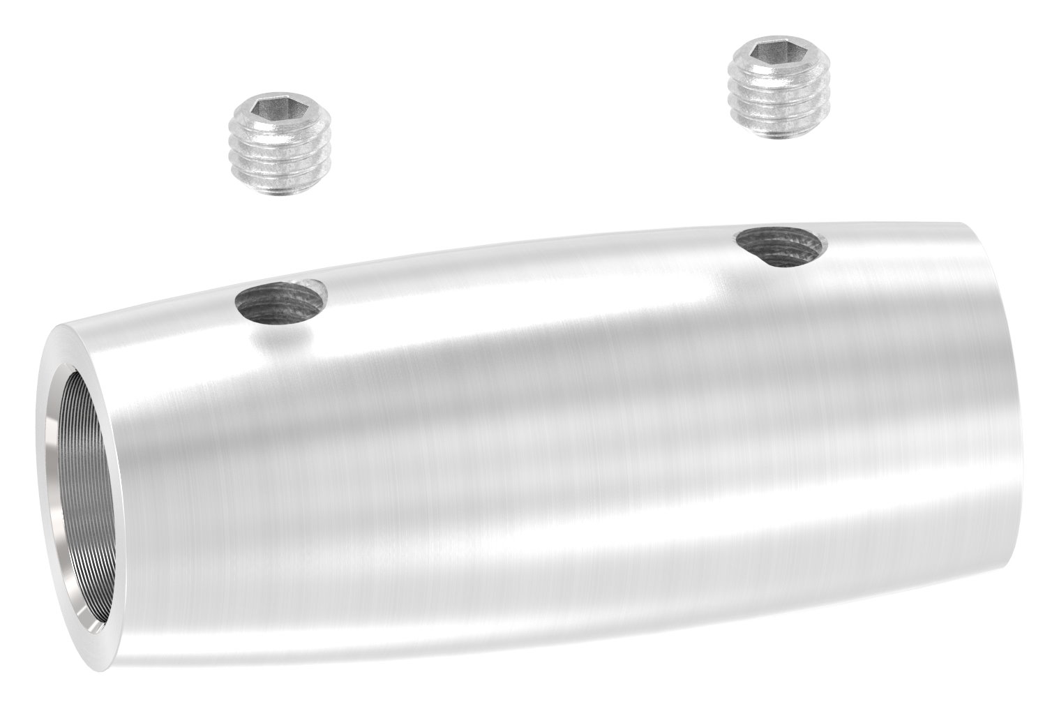 Stabverbinder für 12mm Rund, L: 45mm, Ø 20mm, V2A