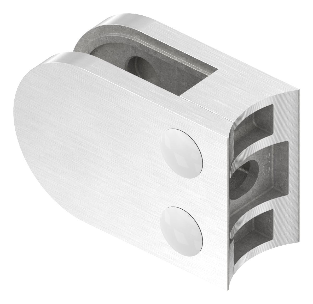 Glasklemme Mod. 32, Anschluss: 42,4mm, V4A Glasklemme Mod. 32, Anschluss: 42,4mm, V4A