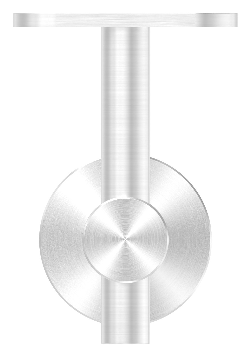 Handlaufhalter für Glas, Handlaufanschlussplatte flach, V2A Handlaufhalter für Glas, Handlaufanschlussplatte flach, V2A