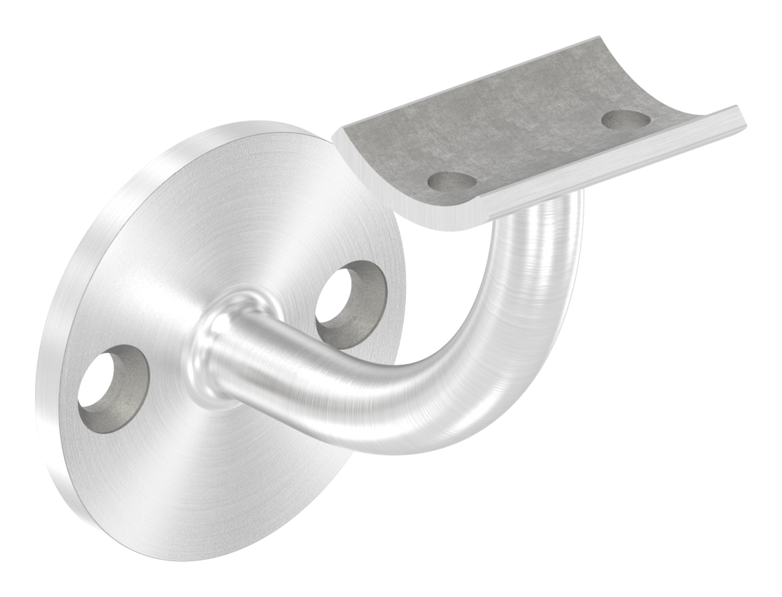 Handlaufhalter mit Handlaufanschlussplatte 42,4mm, (Ronde und Bügel verschweißt), V2A