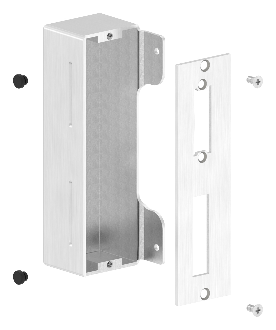 Edelstahlgegenkasten eckig, für Abstand 72mm, zum Anschweißen, 50mm, V2A Edelstahlgegenkasten eckig, für Abstand 72mm, zum Anschweißen, 50mm, V2A