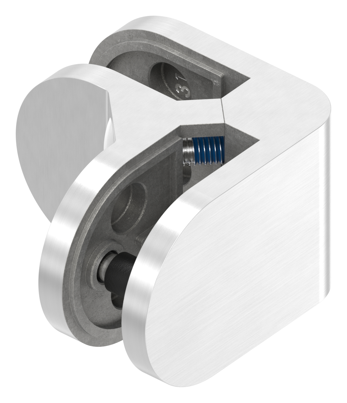 Eckglasklemme 90° Mod. 28, V4A