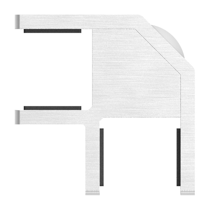 90° Glasausrichter für Ganzglasgeländer, für Glas 20,76 - 21,52mm