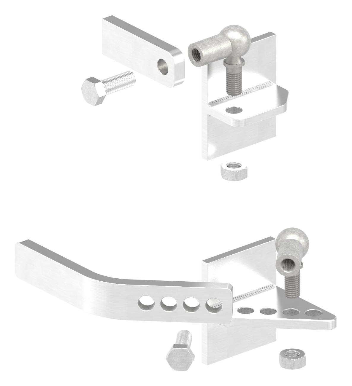 Hebetorbeschlag für Metallpfosten, Edelstahl V2A