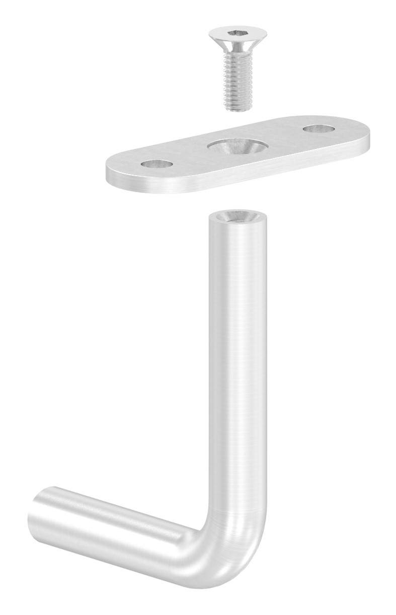 Bügel Ø 12mm mit gerader Handlaufanschlussplatte, V2A