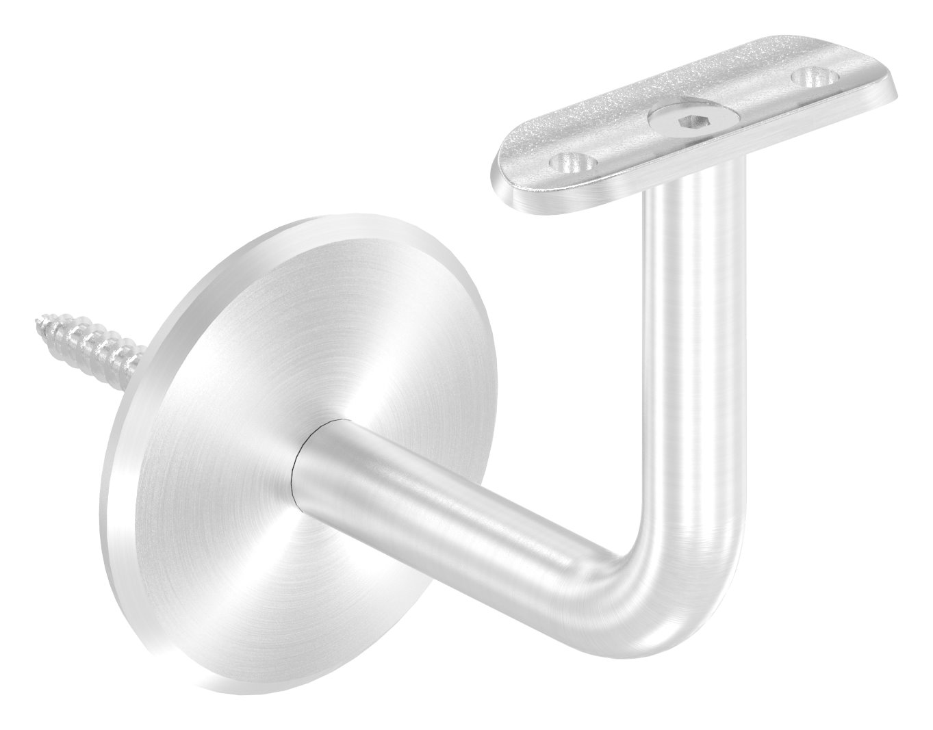 Handlaufhalter mit Handlaufanschlussplatte 42,4mm, V2A