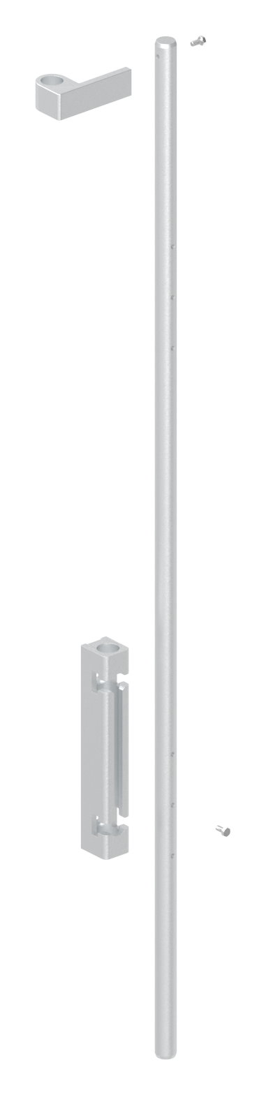 Bodenriegel XL mit Länge 1000mm, zum Anschrauben, blank