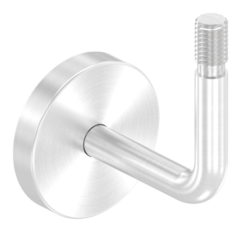 Handlaufhalter Außengewinde inkl. Abdeckrosette (Ronde und Bügel verschweißt), V2A